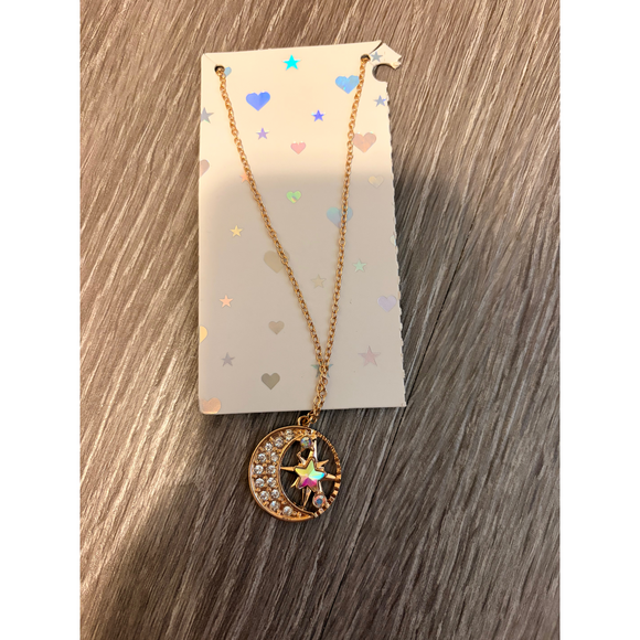 Unkown Accessories - Unkown Brand New Gold Moon & Star Necklace